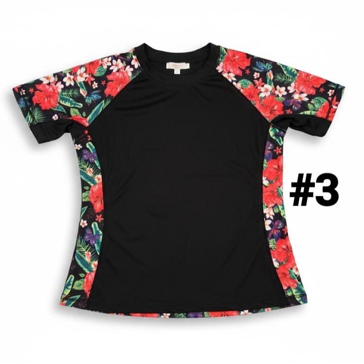Womens Rash Guard T-shirt/Blouse Printed Design