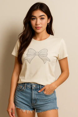 crop top white ribbon logo