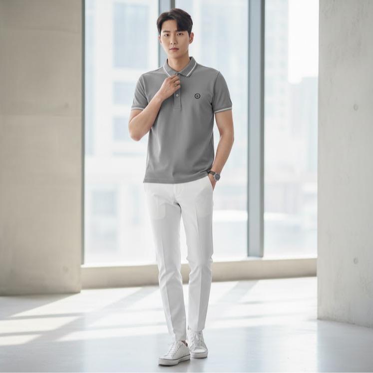 COLLECT- Men's Wear High Fashion Dry-fit Polo Shirt Korean Style with Different Logo