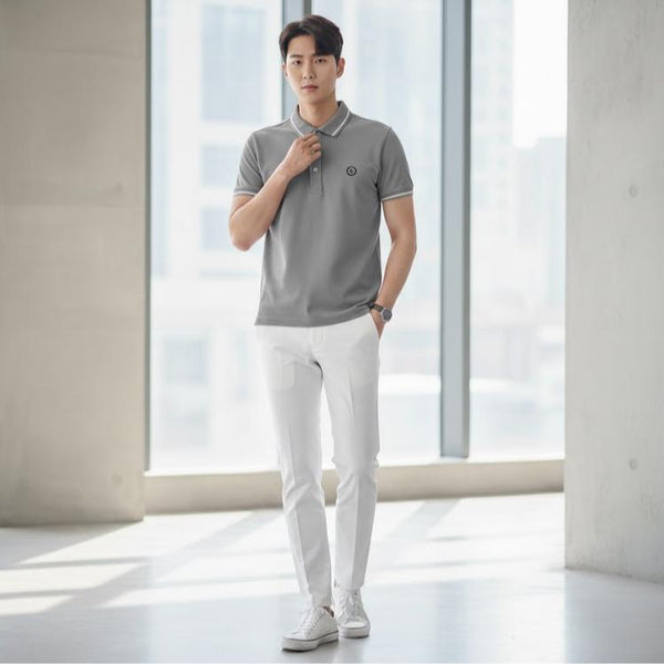 COLLECT- Men's Wear High Fashion Dry-fit Polo Shirt Korean Style with Different Logo