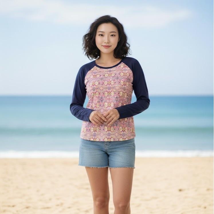 Womens Rash Guard/Longsleeve for Swimming Assorted Designs