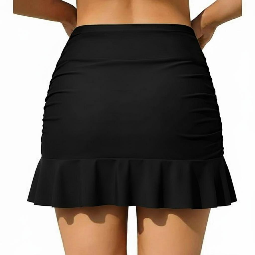 Skirt Panty Swim Wear with Single Ruffle for Summer Comfortable Fit Trendy Design (#8)