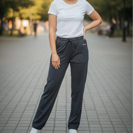 FPA066 Women's Classic Ferry Pure Cotton Pants Plain Black Color