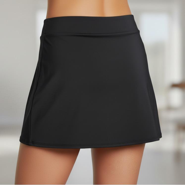 (#30) Women's Plain Color Swim Wear Mini Skirt Mid-waist Korean Style