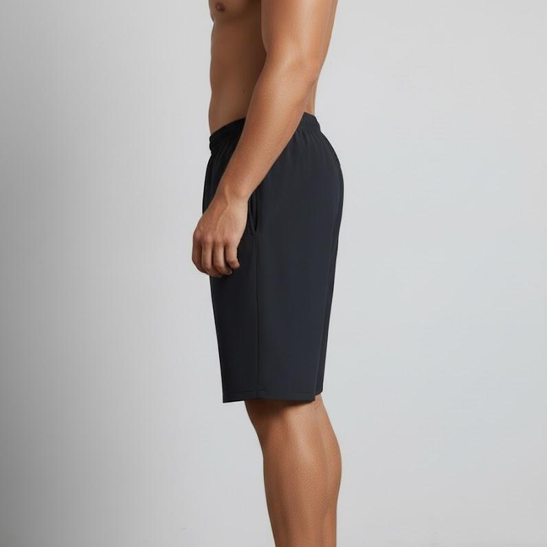 O'KIS Dryfit Sports Short - Garterized Free Size for Sports & Fashion Activities, Black Printed Design, Dryfit Technology, Versatile & Functional