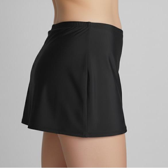 Women's Plain Black Mini Skirt Bathing Suit Bottoms (#24)