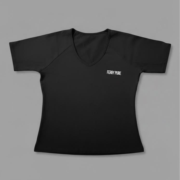 FP5765B/5765B-1 Women's Classic Cotton Tee Shirt with V-NECK Short Sleeve Casual Top