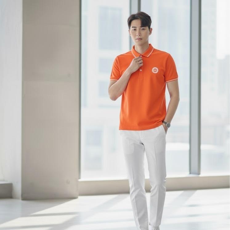 DOTTED- Men's Wear High Fashion Dry-fit Polo Shirt Korean Style with Different Logo