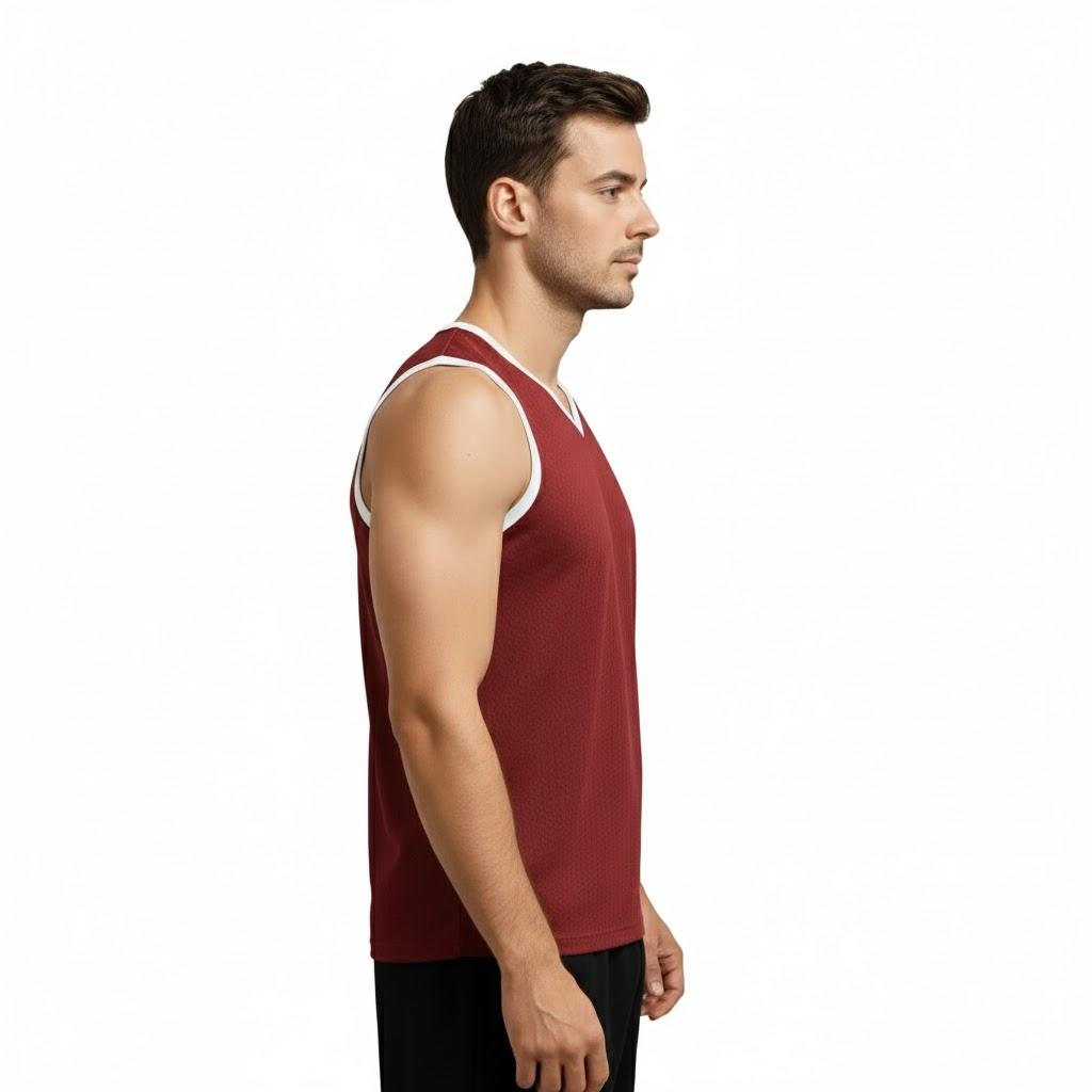 Men's/Women's Sports Wear Compression Tee Shirt & Sando in Maroon COlor
