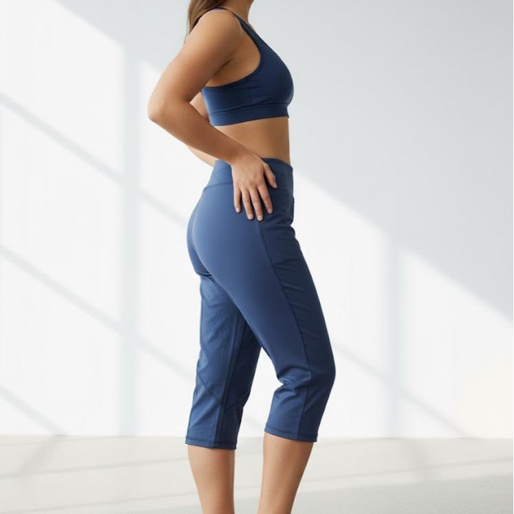 FPD85005 Women's Classic Cotton Capri Pants with Triple Line Style