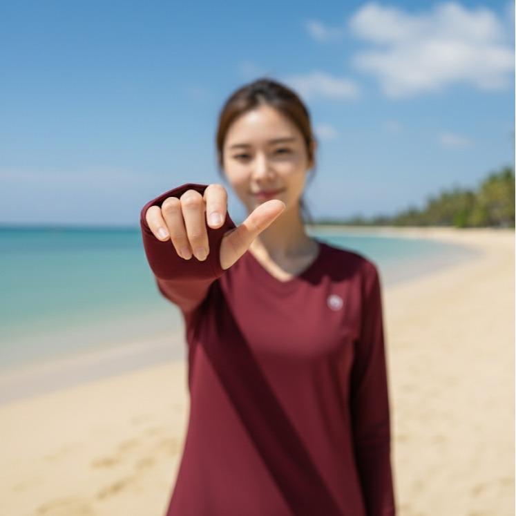 Women's Fall UV Blocker Long Sleeve with Finger Hole (#10)