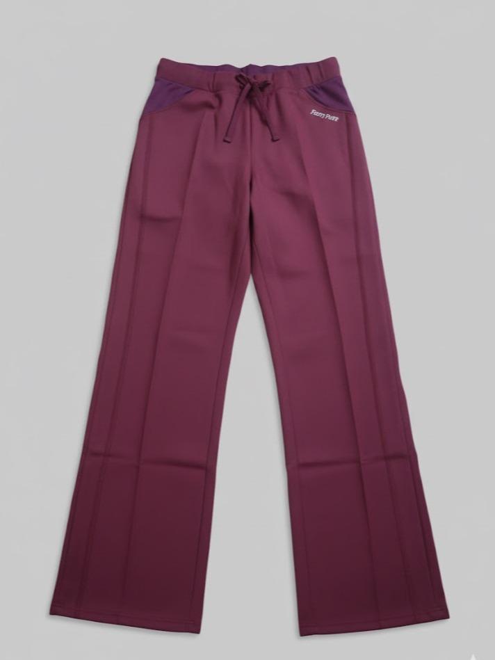 Women's STAIRGHT CUT Pants FERRY PURE COLLECTIONS Women's Top Apparel (MAROON/RED)