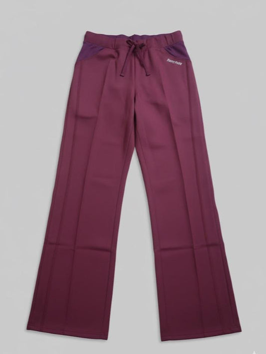 Women's STAIRGHT CUT Pants FERRY PURE COLLECTIONS Women's Top Apparel (MAROON/RED)