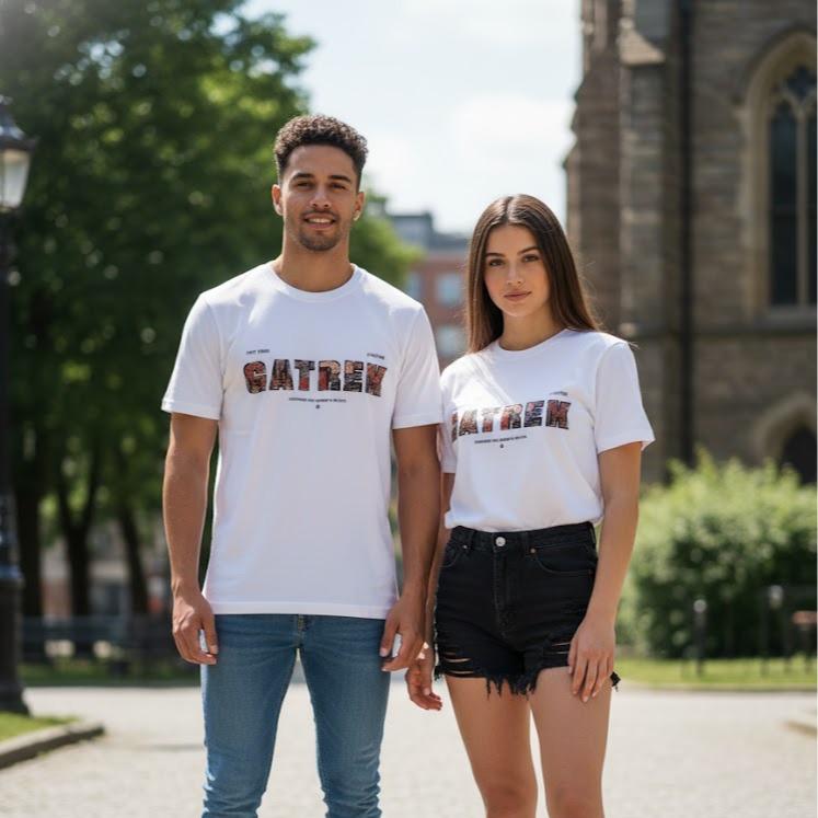OKIS UNISEX CLOTHING Women's or Men's Shirt with Embossed Designs for Fashion Wear Activities