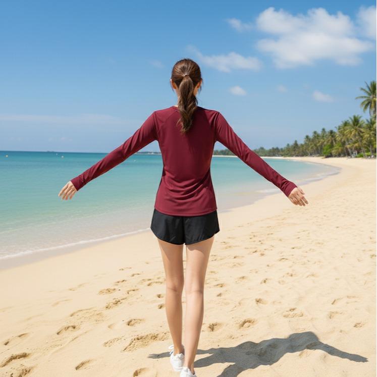 Women's Fall UV Blocker Long Sleeve with Finger Hole (#10)