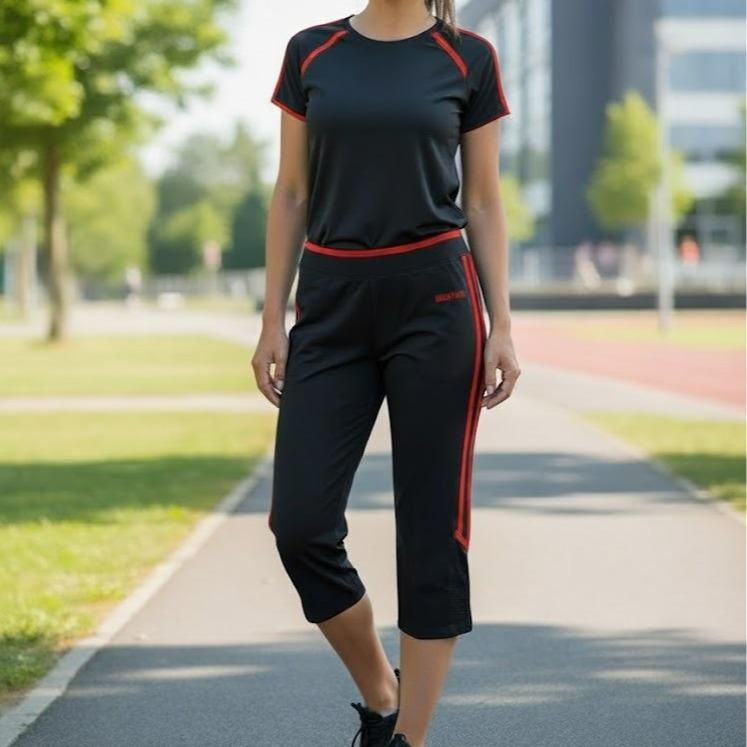 FP68008-7 Women's Classic Ferry Pure Cotton Capri Leggings for Sports Activities