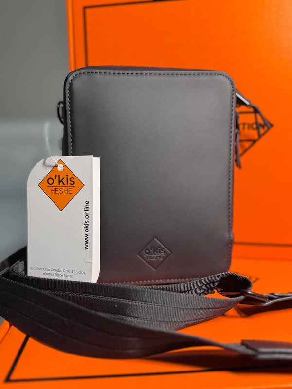 HESHE Okis Bags Collection Mini Locò Leather Crossbody Bag Black (OK30250508)