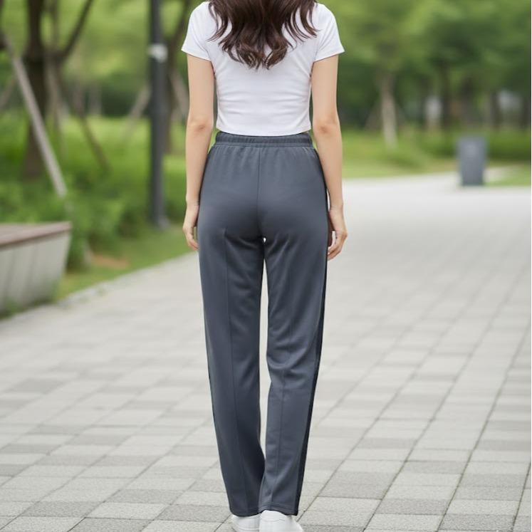 FPD51009B Women's Classic Ferry Pure Cotton Pants Plain Black Color