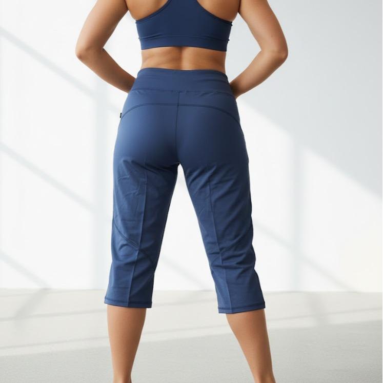 FPD85005 Women's Classic Cotton Capri Pants with Triple Line Style