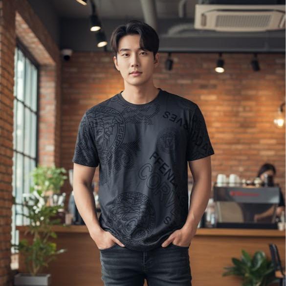 Men's High Fashion T-shirt in Black Color for Stylish Outfits