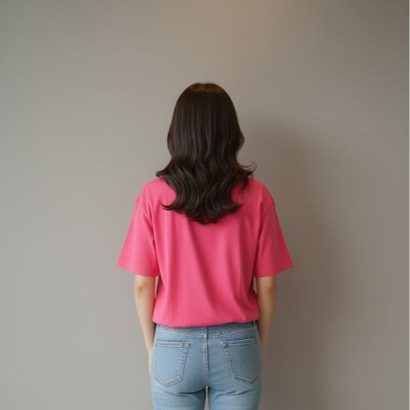 W24-20026 Women's Cotton Top in Crew Neck Fashionable Tee Shirt