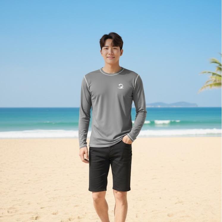 Men's Printed Rash Guard/Longsleeve for Swimming & Fashion Activity