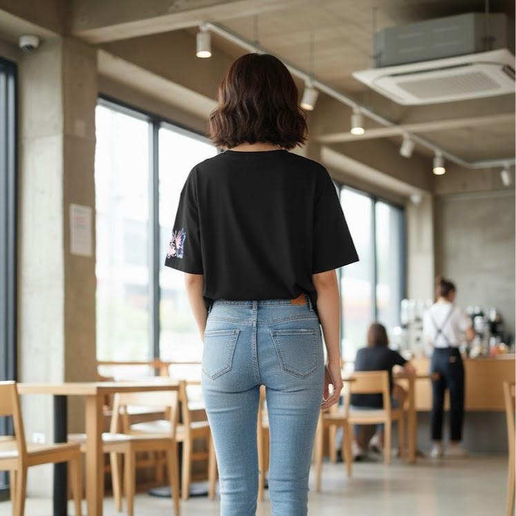 W24-20020 Women's Cotton Top in Crew Neck Fashionable Tee Shirt