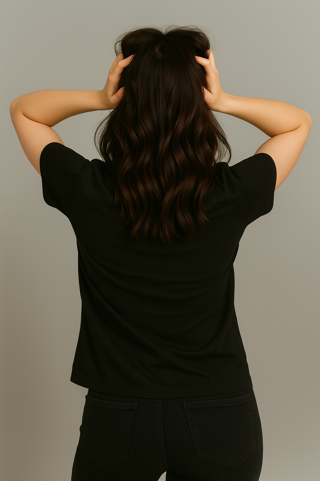 Black Rhinestone Statement Logo Tee