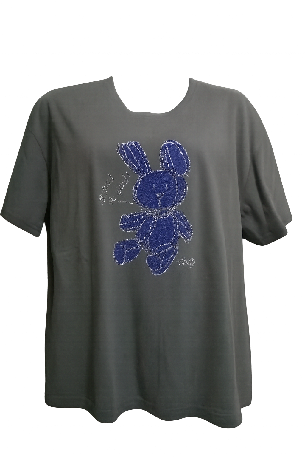 Gray Bunny Bling Tee