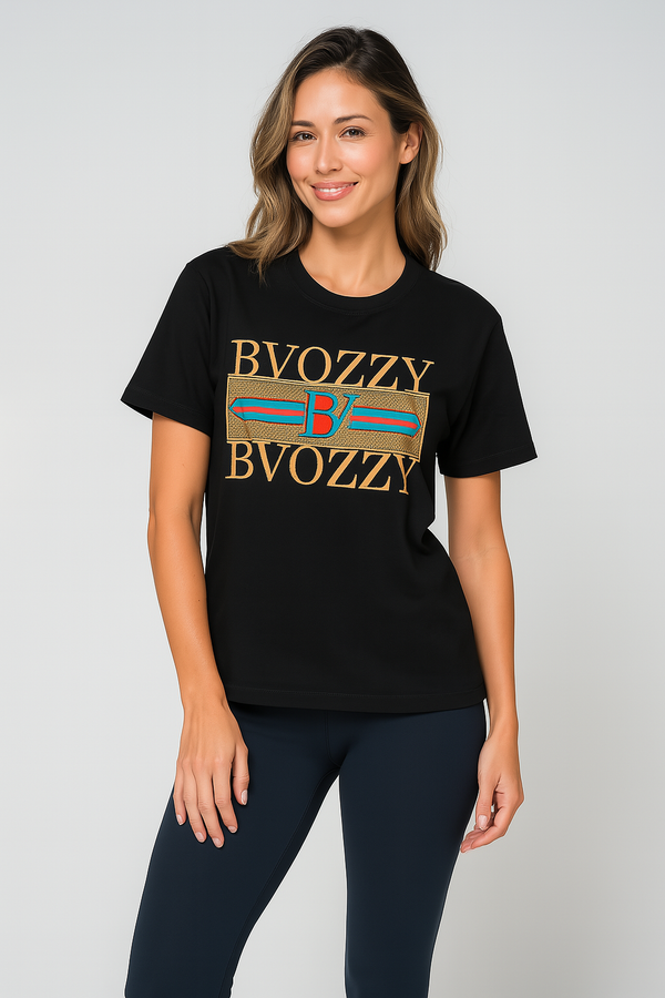 Black BV Luxury-Inspired Graphic Tee