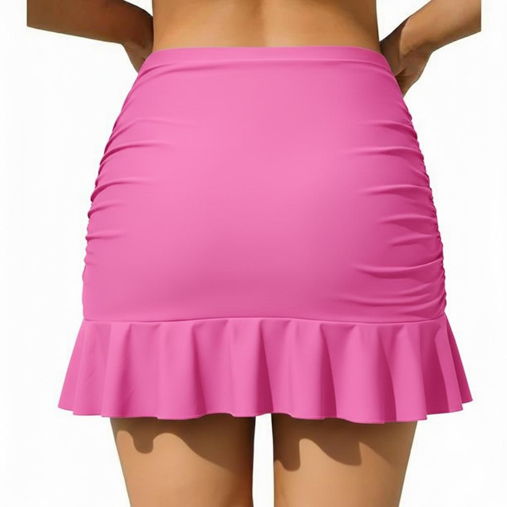 Skirt Panty Swim Wear with Single Ruffle for Summer Comfortable Fit Trendy Design (#8)