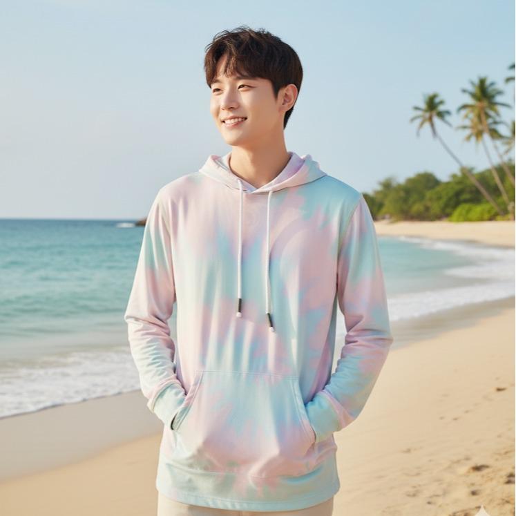 TIE DYE DESIGN Men's/Women's Pullover Hoodie with Long Sleeve (#12)