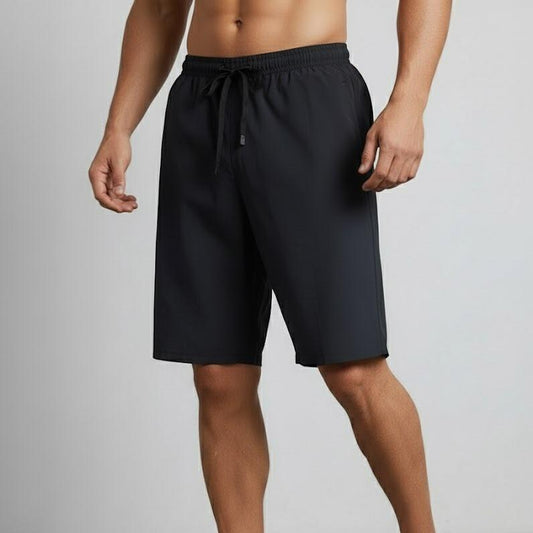 O'KIS Dryfit Sports Short - Garterized Free Size for Sports & Fashion Activities, Black Printed Design, Dryfit Technology, Versatile & Functional