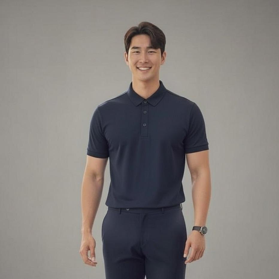 Men's Wear High Fashion Dry-fit Polo Shirt Korean Style Modern Comfort All Seasons Versatile Stylish for Summer
