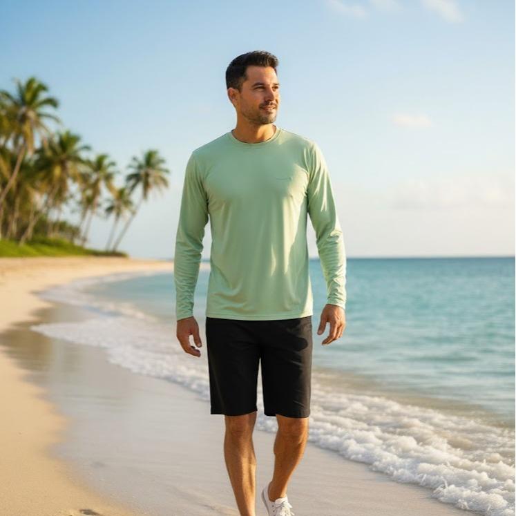 Men's Printed Rash Guard/Longsleeve for Swimming & Fashion Activity