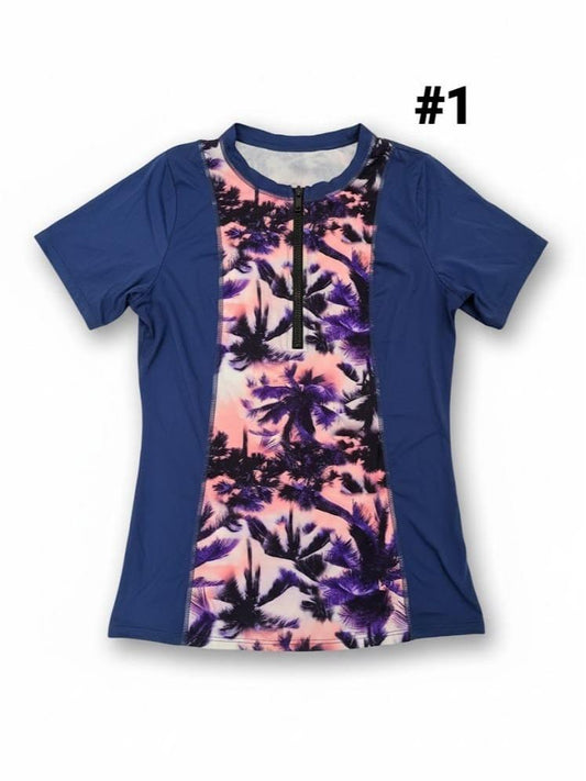 Female Kiddies Rash Guard T-shirt/Blouse Printed Design