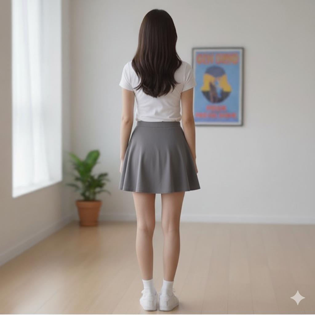 Women's Plain Black High Swim Skirt Bottoms for Women Waisted Bathing Suit Skirt (#5)