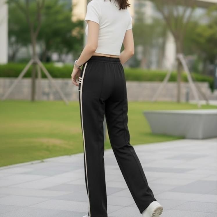 FP9299B Women's Classic Ferry Pure Cotton Straight Cut Pants with Yellow Lining Color