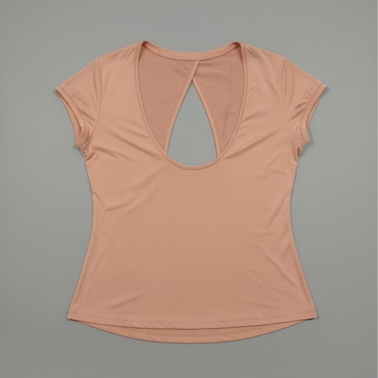 Women's Backless Tee Shirt for Fashion Wear & Sports Activities - Stylish & Functional Design for Versatile Use