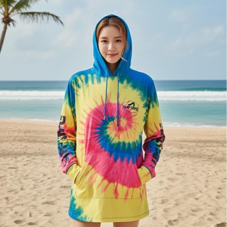 TIE DYE DESIGN Men's/Women's Pullover Hoodie with Long Sleeve (#12)