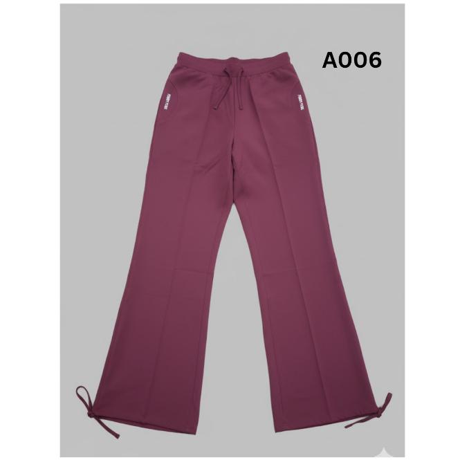 Women's STAIRGHT CUT Pants FERRY PURE COLLECTIONS Women's Top Apparel (MAROON/RED)
