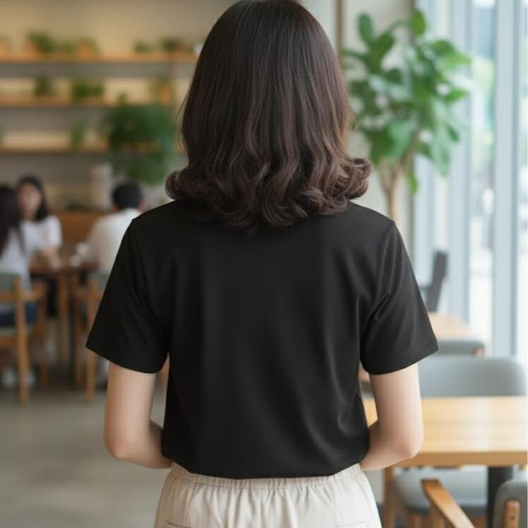 506GUAINAT Women's Cotton Cool-toned Bling Tee Shirt