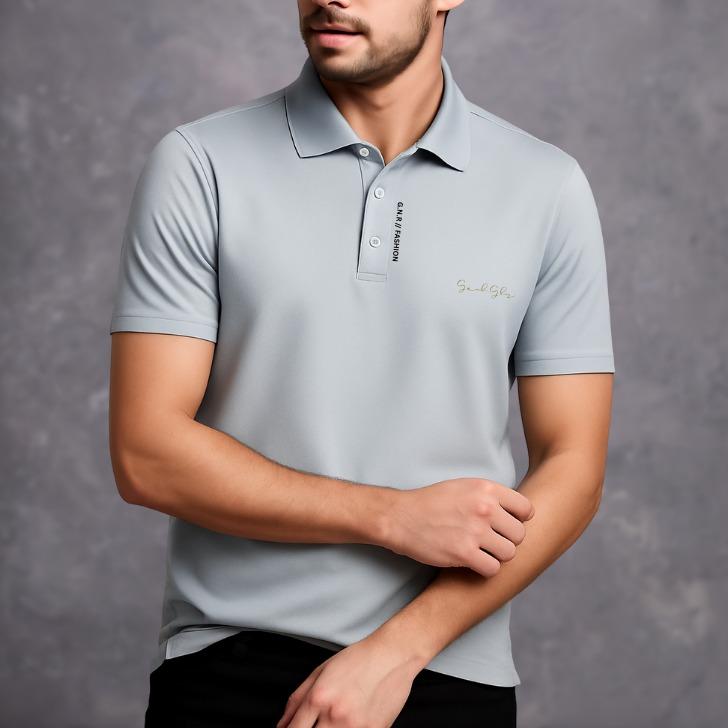 R.C.E Fashion GXAB-GBAS Men's Top Polo Shirt with Logo Detailing