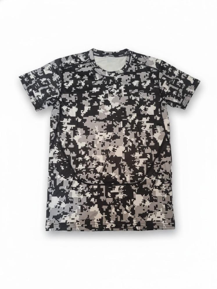 Male Teens Printed Design Rasg Guard T-shirt for Swimming