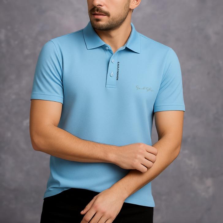 R.C.E Fashion GXAB-GBAS Men's Top Polo Shirt with Logo Detailing