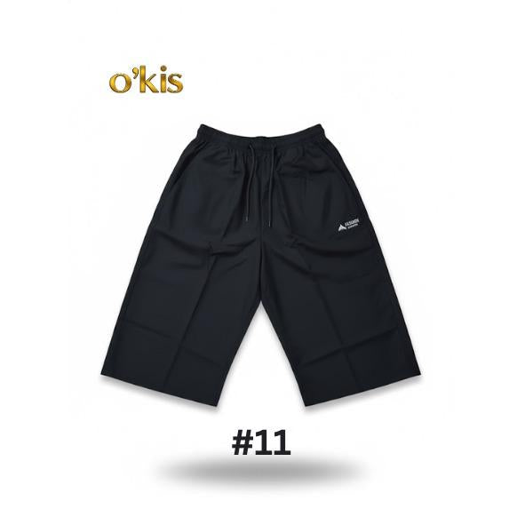 O'KIS Dryfit Sports Short - Garterized Free Size for Sports & Fashion Activities, Black Printed Design, Dryfit Technology, Versatile & Functional
