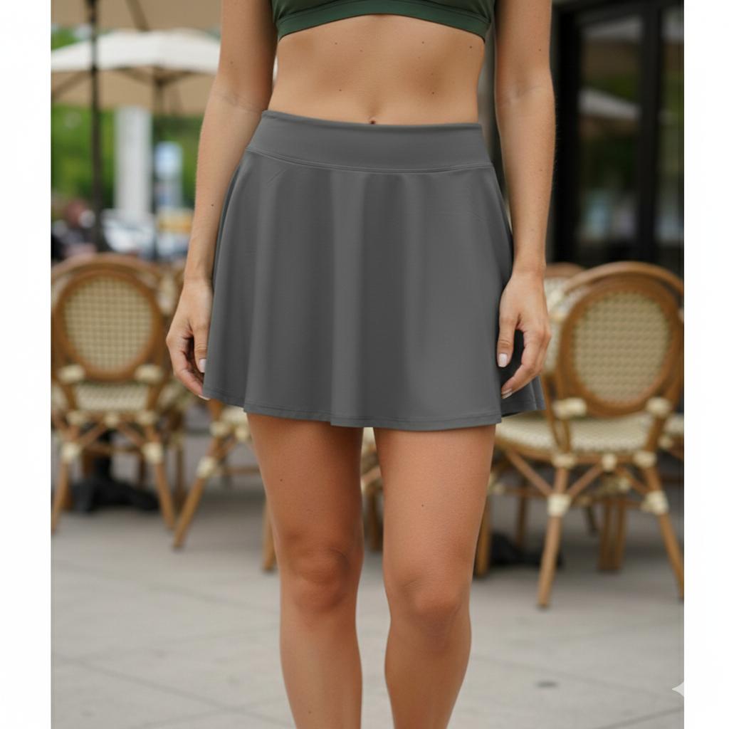 Womens Skirts Mini Summer High Waisted Pleated Korean Style With Panty (#10)