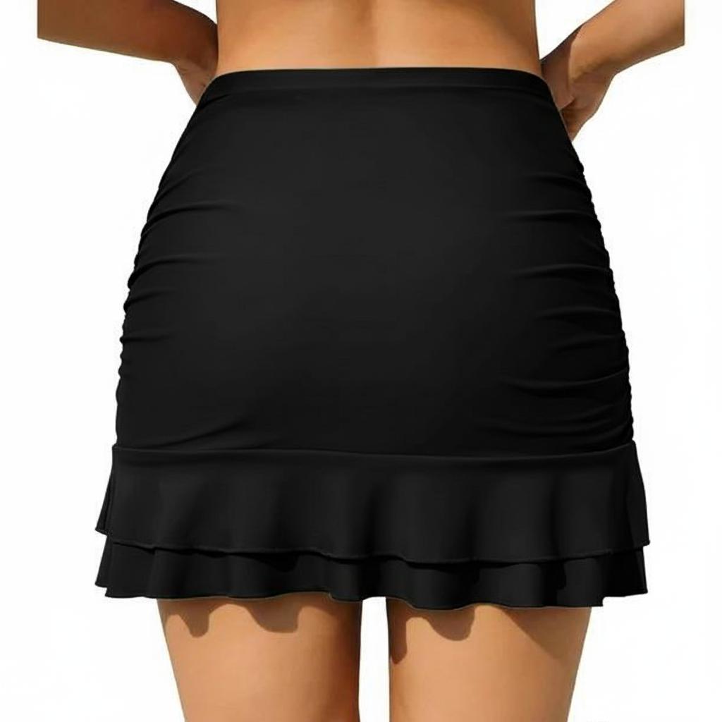 Skirt Panty Swim Wear with Double Shuffle for Summer Comfortable Fit Trendy Design (#9)