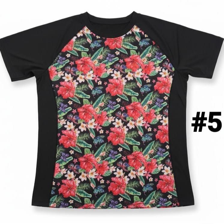 Womens Rash Guard T-shirt/Blouse Printed Design