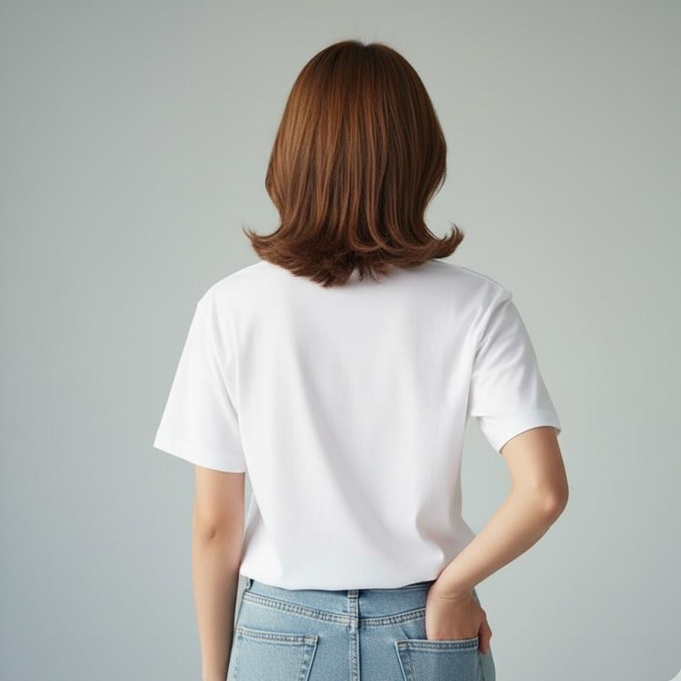 W24-20023 Women's Cotton Top in Crew Neck Fashionable Tee Shirt